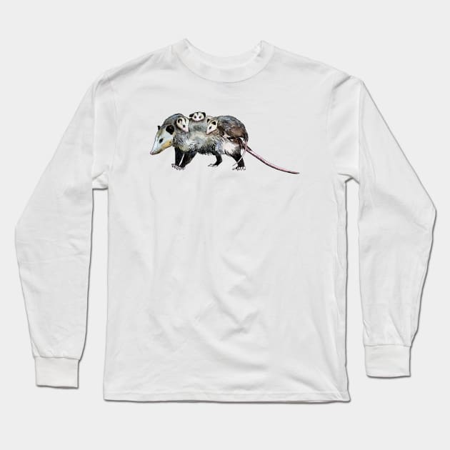 mother opossum Long Sleeve T-Shirt by VicaVeresk